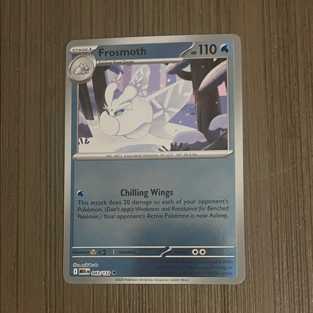 Frosmoth Pokémon Card Reverse Holo